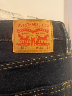 Levi's 512 Slim Men’s Dark Blue Jeans (New, never worn, no tags)